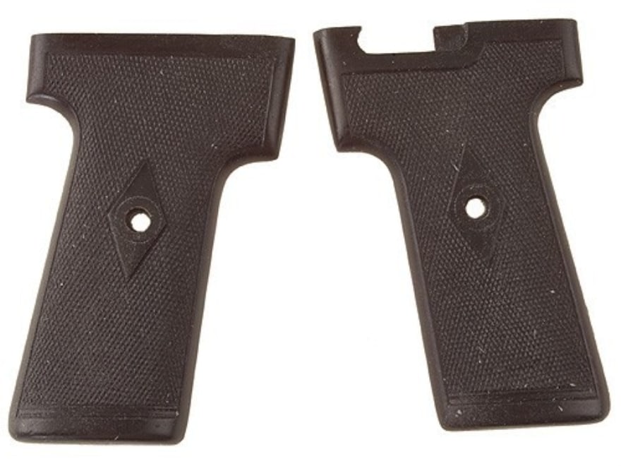 Vintage Gun Grips ley 1906, 1908 Escutcheon 32 ACP Polymer Black