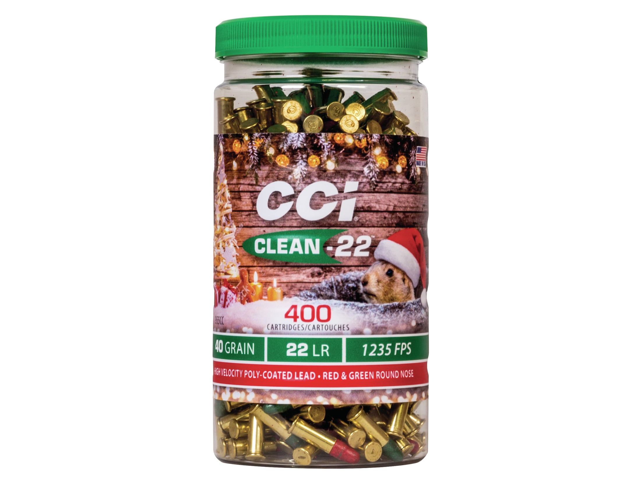 CCI Christmas Pack Clean22 High Velocity 22LR Ammo 40 Grain Round