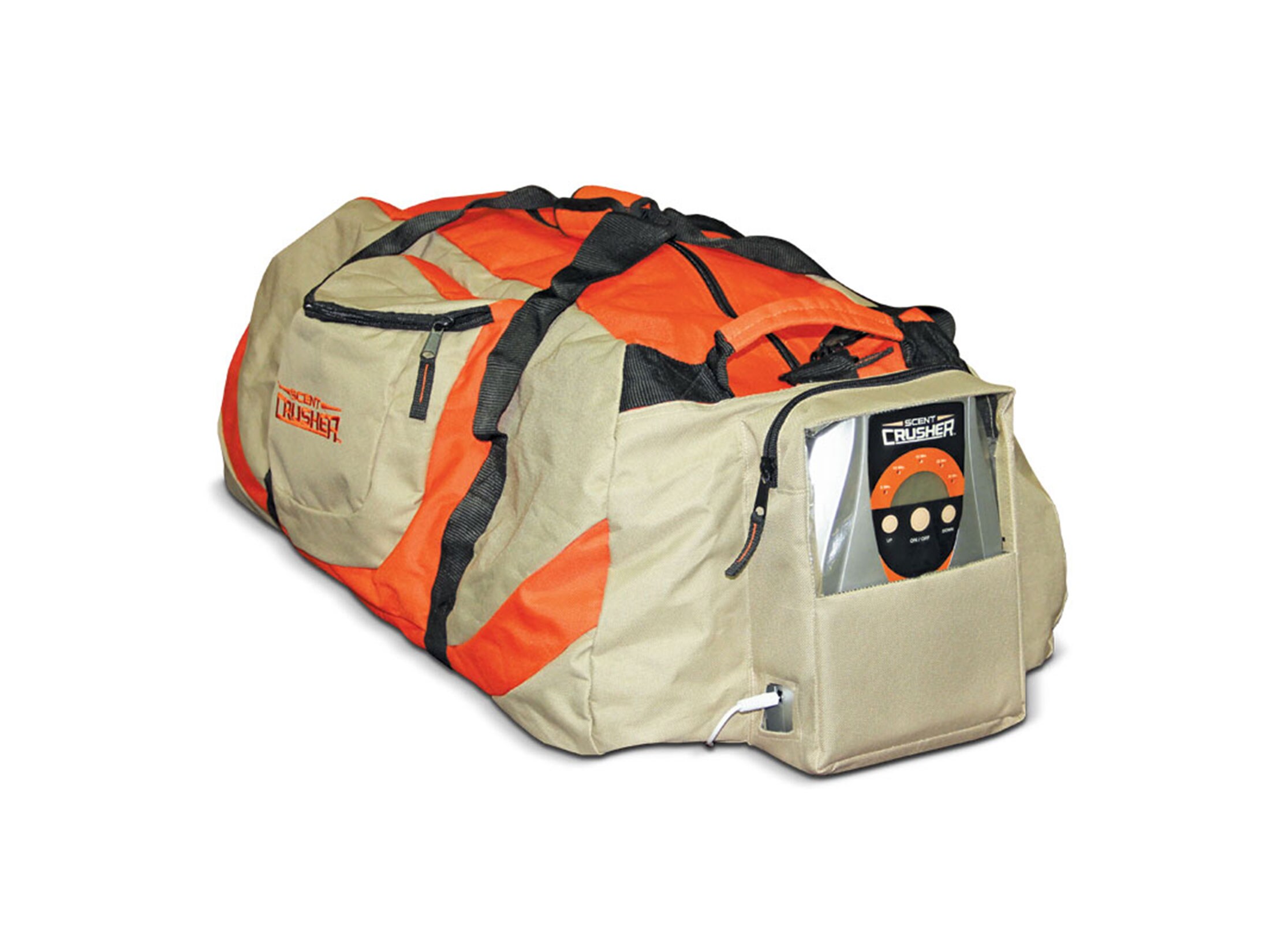 Scent Crusher Gear Bag Ozone Scent Elimination Device Nylon Tan Orange