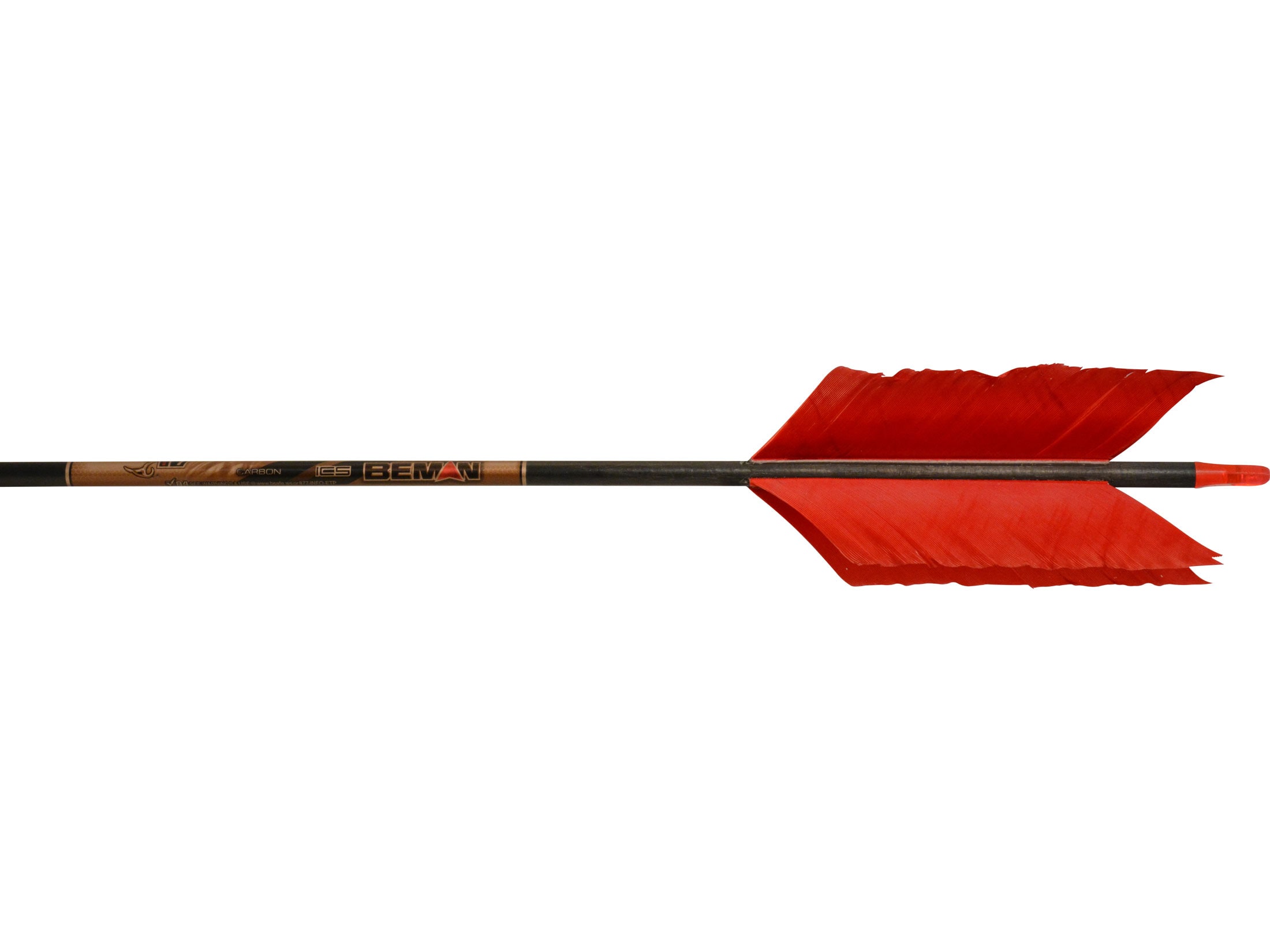 Beman Ics Bowhunter 340 Carbon Arrow Flu Flu Feathers 6133