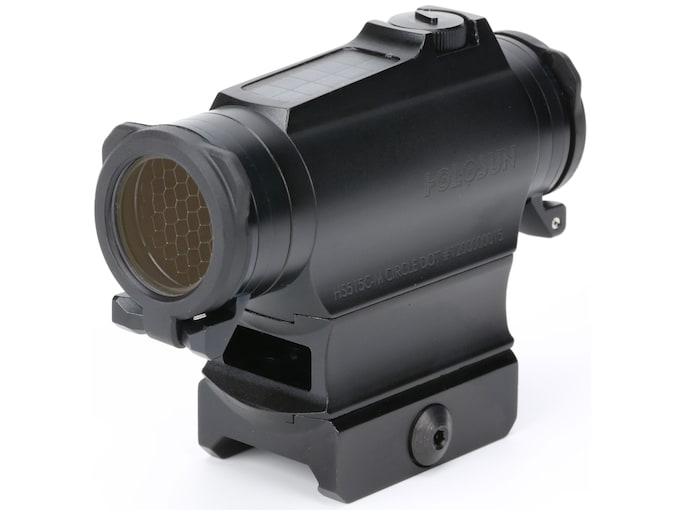 Holosun HS515CM Heavy Duty Red Dot Sight 1x Selectable Reticle Picatinny Quick-Release Lower 1/3 Co-Witness Mount Solar/Battery Powered Matte Black