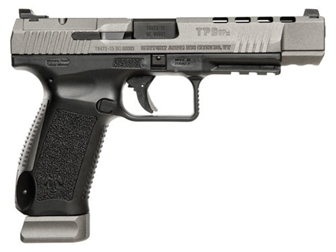 Canik TP9SFx 9mm Luger Pistol 5.2″ Barrel 20+1 Round Tungsten Slide Black Grip Black Frame