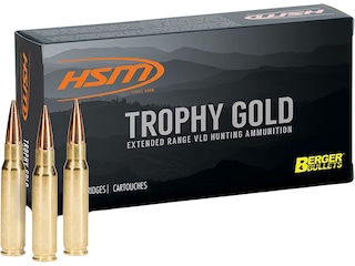 HSM Trophy Gold Ammo 30-06 Springfield 168 Grain Berger Hunting VLD