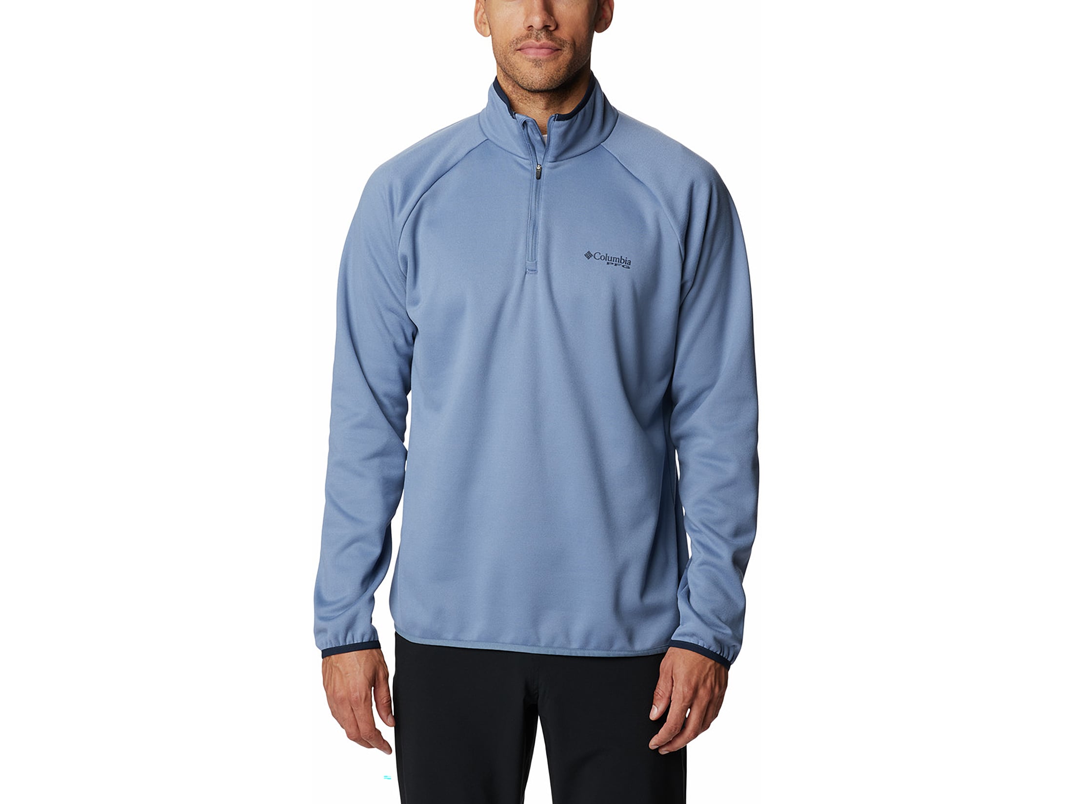 Sweat col montant zippé en molleton gratté, pêche