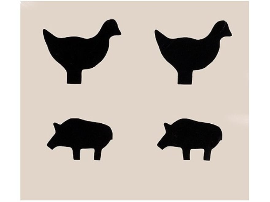 nra-official-pistol-targets-tq-12-50-chicken-pig-silhouette-paper