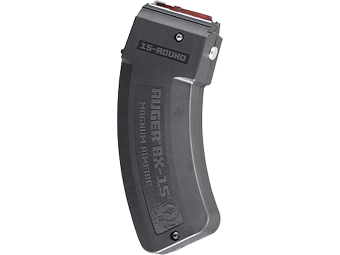 Ruger BX-15 10/22 Magnum, Ruger 77/17 Magnum, Ruger 77/22 Magnum, 96/22 Magnum, Ruger Precision Rimfire Magazine 22 WMR, 17 HMR 15-Round Polymer Black