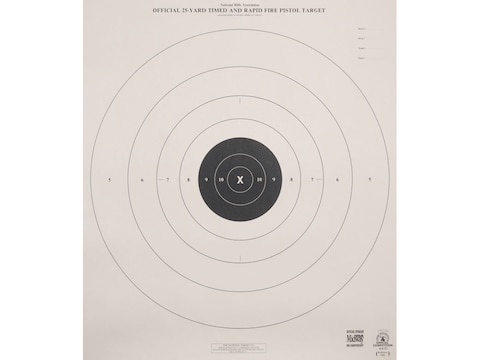 NRA Official Pistol Targets B-8(P) 25 Yard Timed Rapid Fire Paper