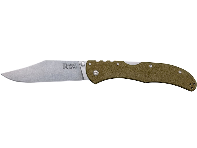 Cold Steel CS20KR7 Range Boss Folding Clip Point Plain 4034 SS Blade/5.25″ OD Green Zy-Ex Handle | USA Gun Store