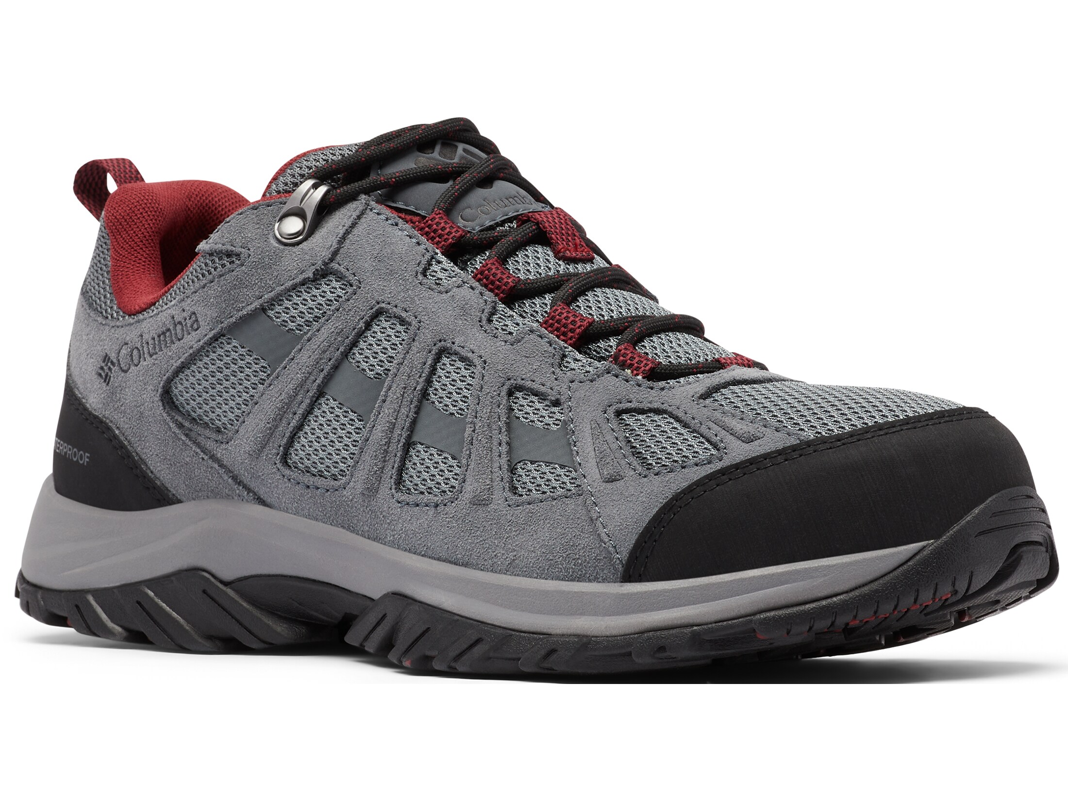Columbia Redmond III Hiking Shoes Leather Ti Gray Steel/Black Men's 10