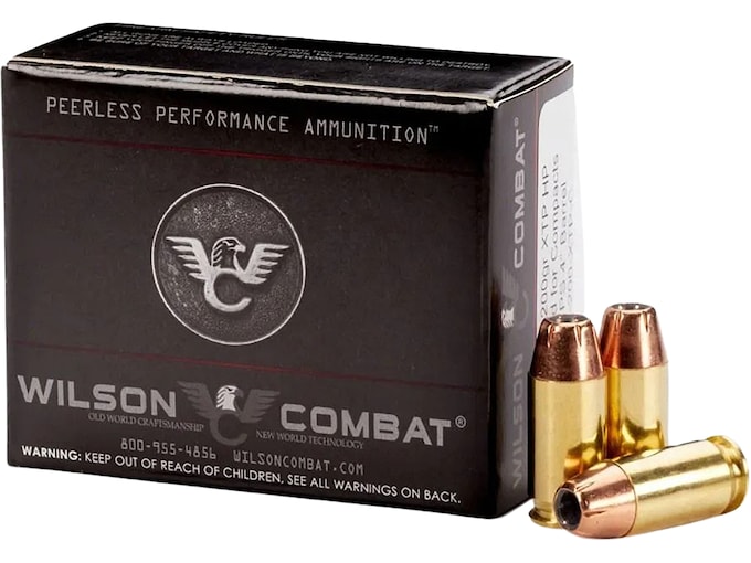 Wilson Combat Compact 45 ACP Ammo 200 Grain Hornady XTP Jacketed Hollow Point Box of 20