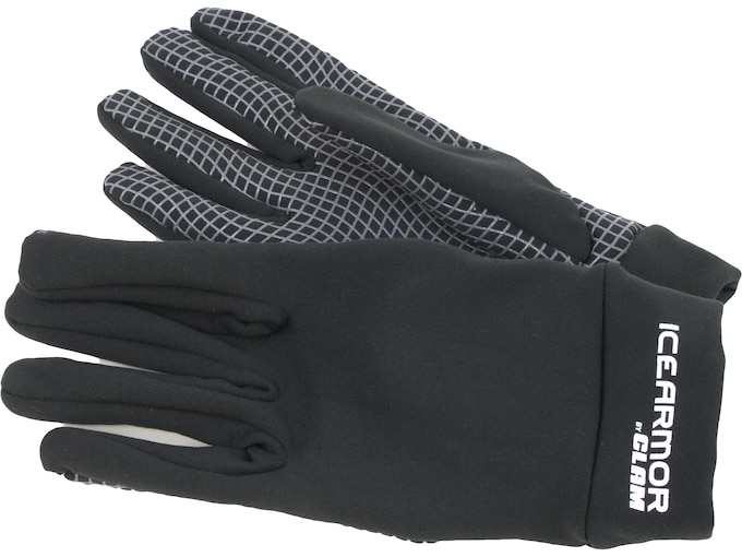 Clam Men's IceArmor Fleece Grip Fishing Gloves Black XL