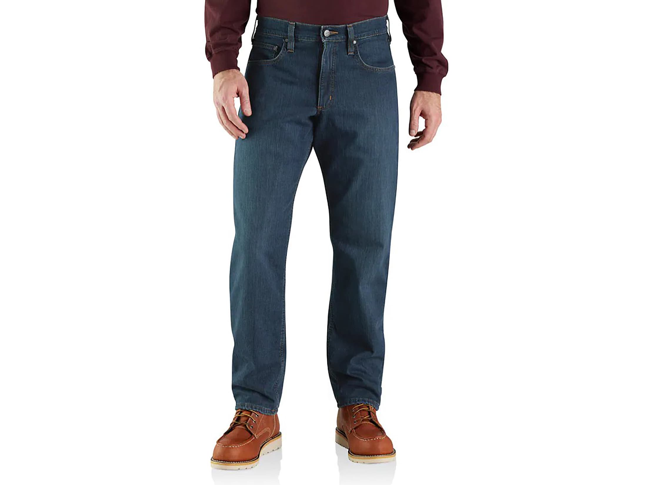 Carhartt Men's Rugged Flex Relaxed Fit Fleece Lined 5 Pocket Jeans
