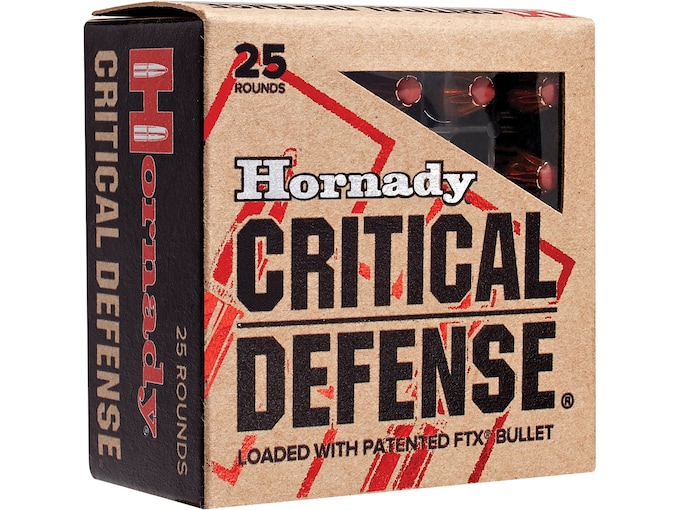 Hornady Critical Defense 45 ACP Ammo 185 Grain Hornady FTX Polymer Tip Box of 20