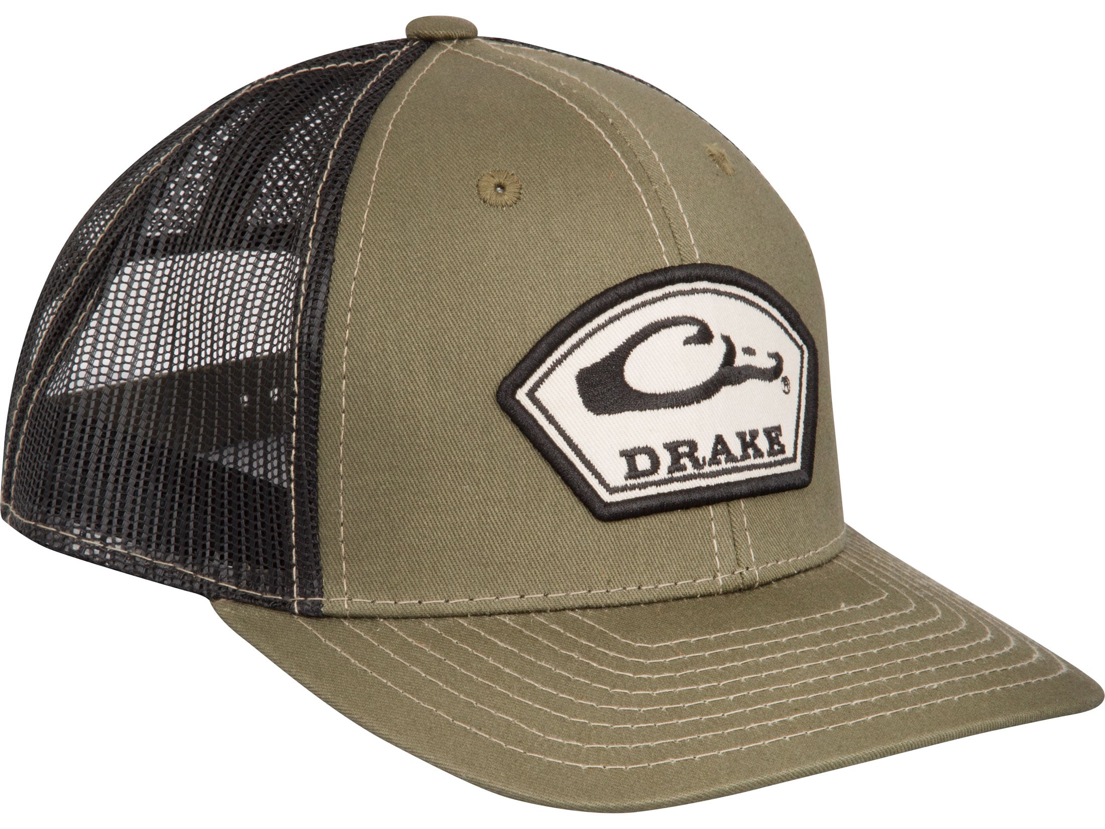 Drake Square Patch Mesh Back Hat Brown/Putty