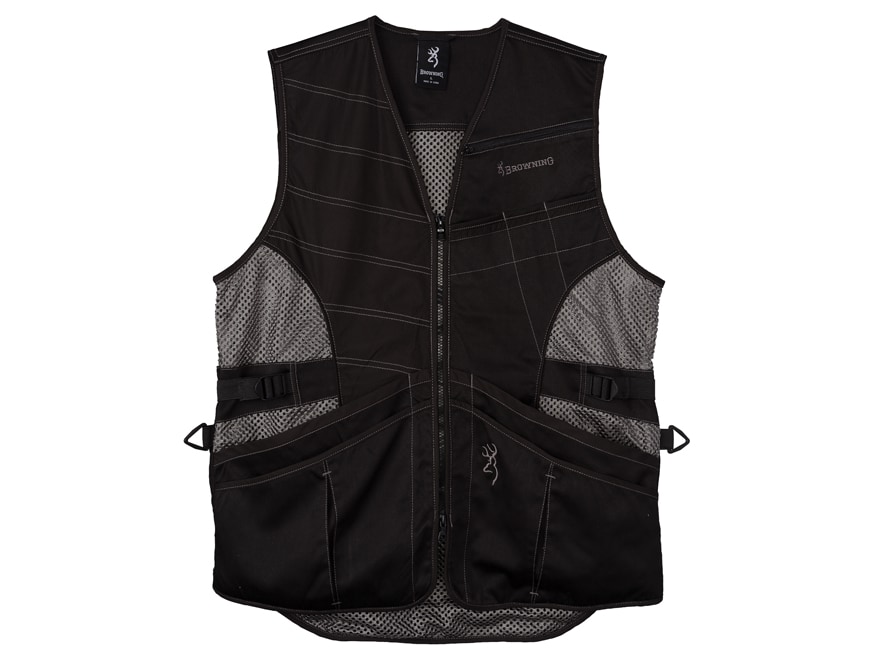 Browning Men's Ace Shooting Vest Right Hand Polyester Black/Volt