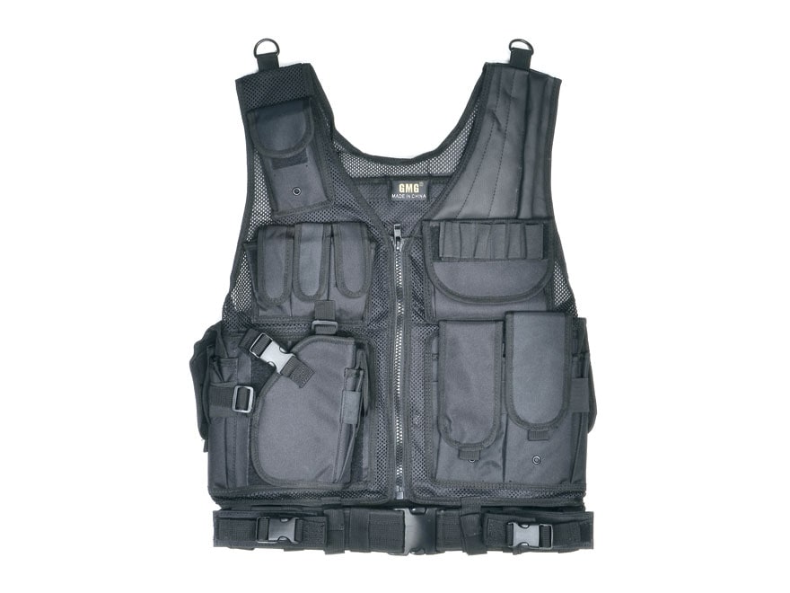 GMG Tactical Vest Left Hand One Size Fits Most Nylon Black