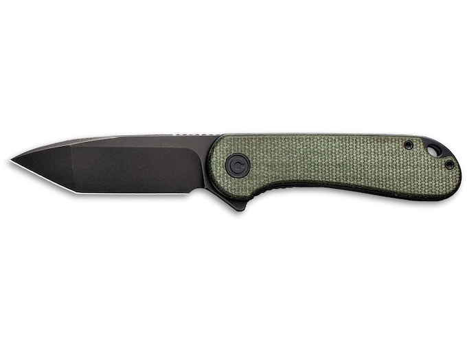 CIVIVI Elementum Pocket Knife 2.96″ Tanto Point D2 Tool Steel Black Stonewash Blade Micarta Handle Green