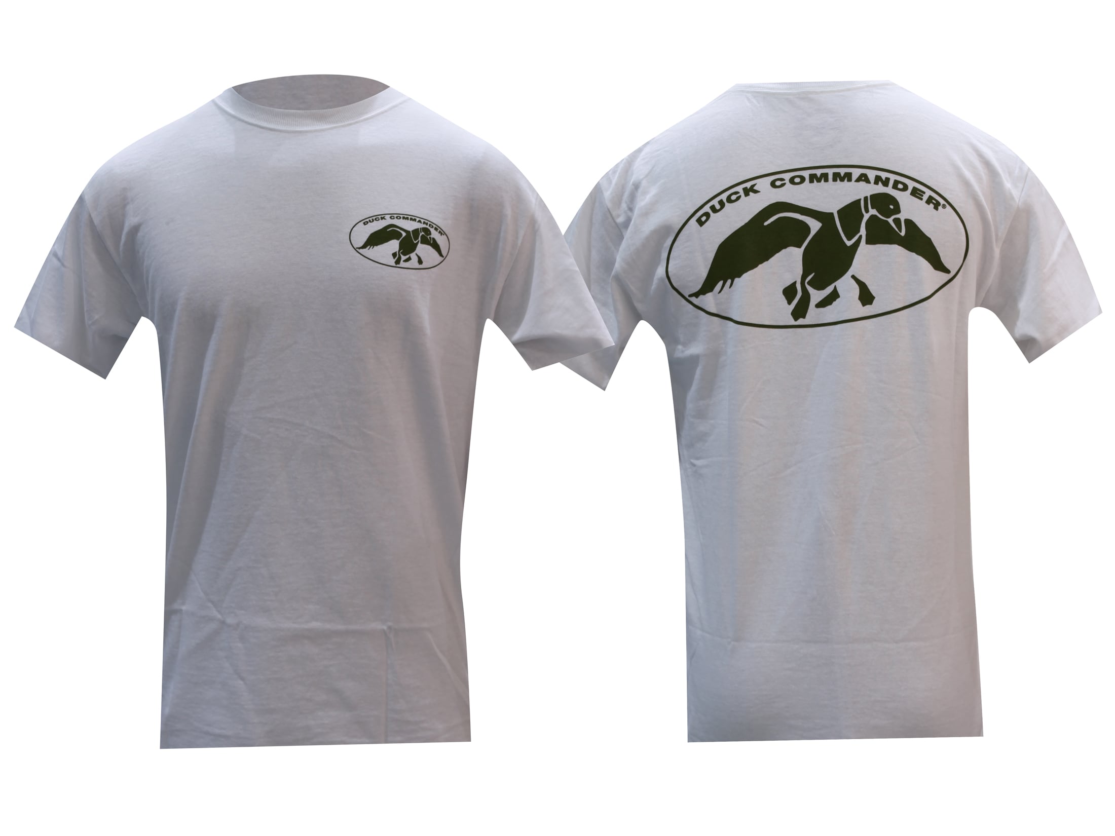 Duck Commander Men's Logo TShirt Short Sleeve Cotton White Medium