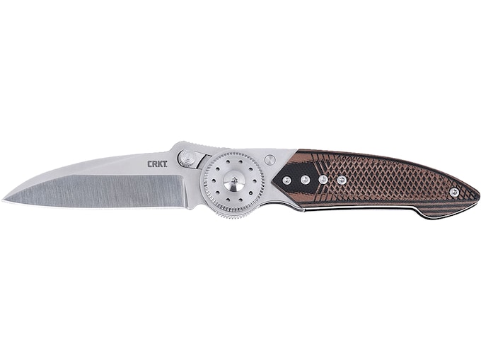 CRKT Walker Pocket Knife 2.93″ Drop Point Sandvik 14C28N Satin Blade G-10 Handle Brown