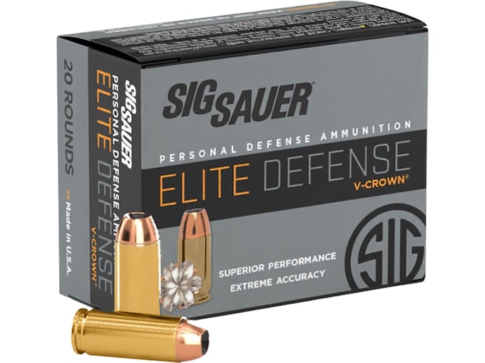 Sig Sauer 10mm Auto 180gr V-Crown JHP