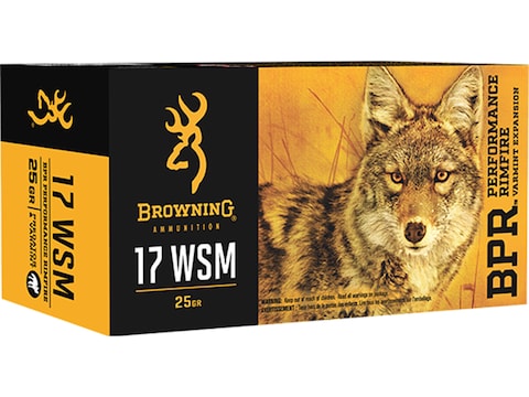 Browning BPR Ammunition 17 Winchester Super Magnum 25 Grain PolyTip Box of 50