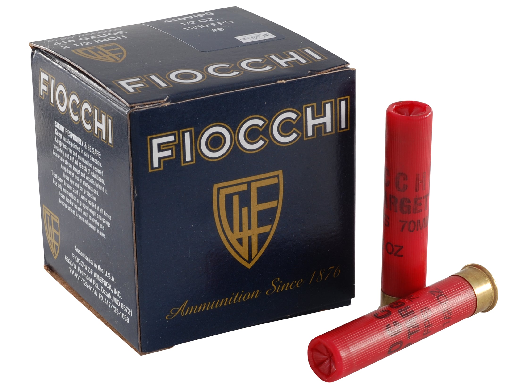 Fiocchi Exacta Target Ammo 410 Bore 2-1/2 1/2oz #9 Shot Box of 25.