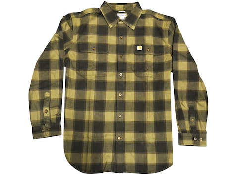Carhartt Men's Hubbard Button-Up Flannel Long Sleeve Shirt Cotton
