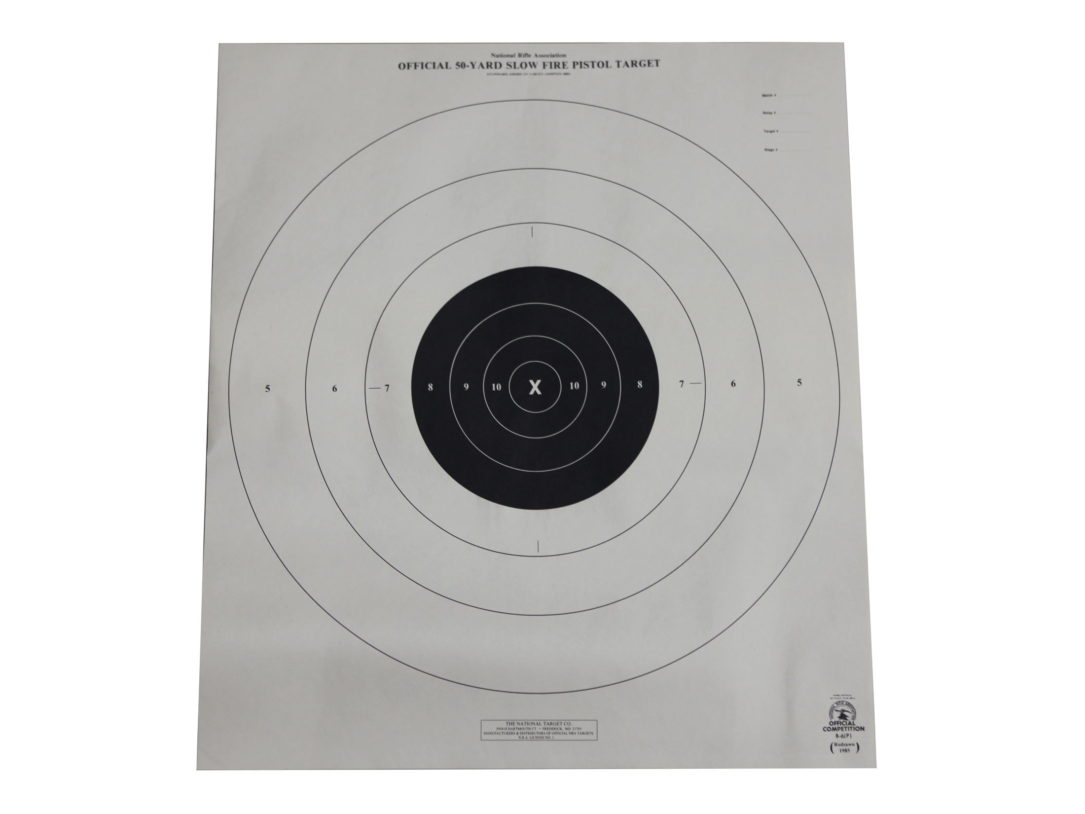 nra-official-pistol-targets-b-6-50-yard-slow-fire-paper-pack-of-100