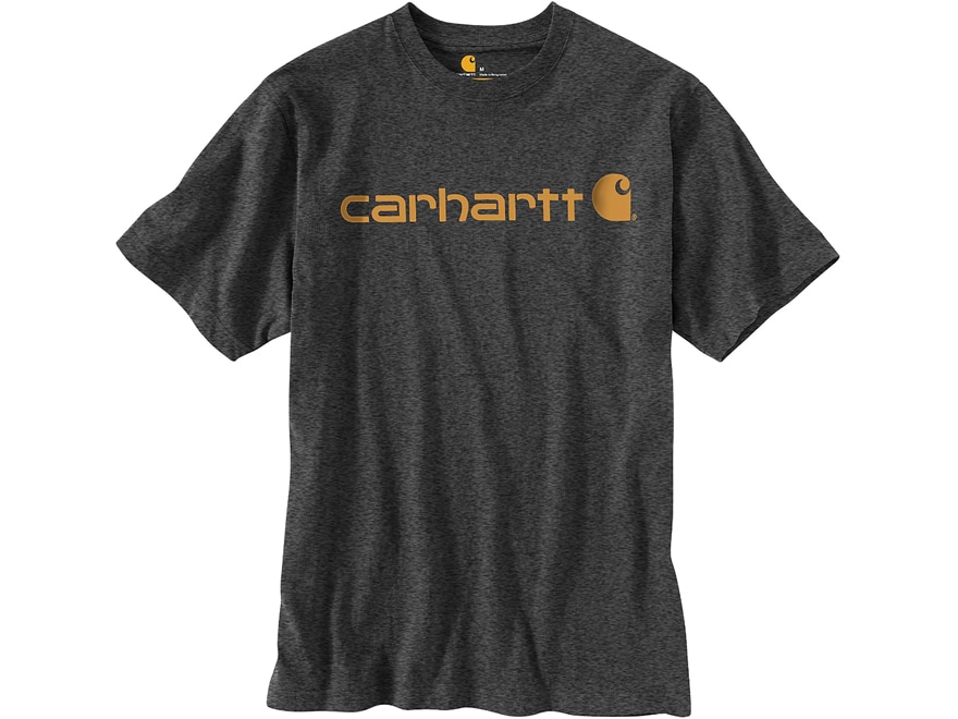 Carhartt Men's Loose Fit Heavyweight Logo Short Sleeve T-Shirt Black