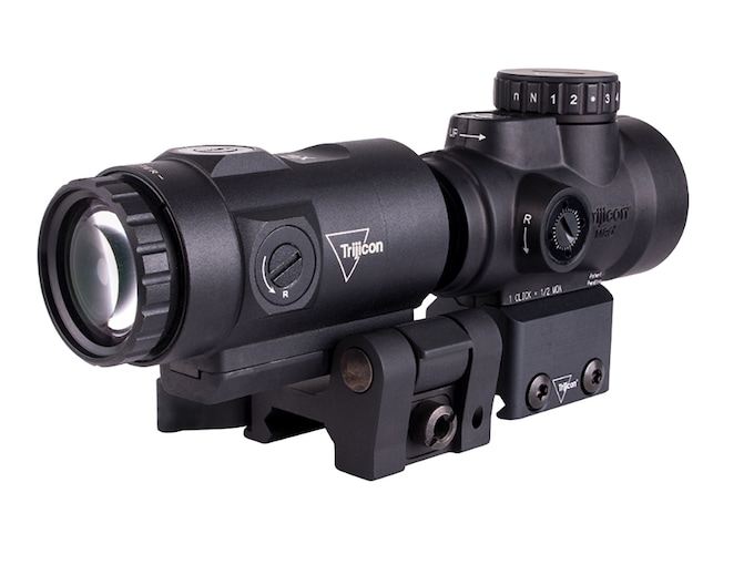 Trijicon MRO SD Red Dot Sight with 3x Magnifier Red 2 MOA Reticle Matte Black Q-LOC QD Full Co-Witness Mount