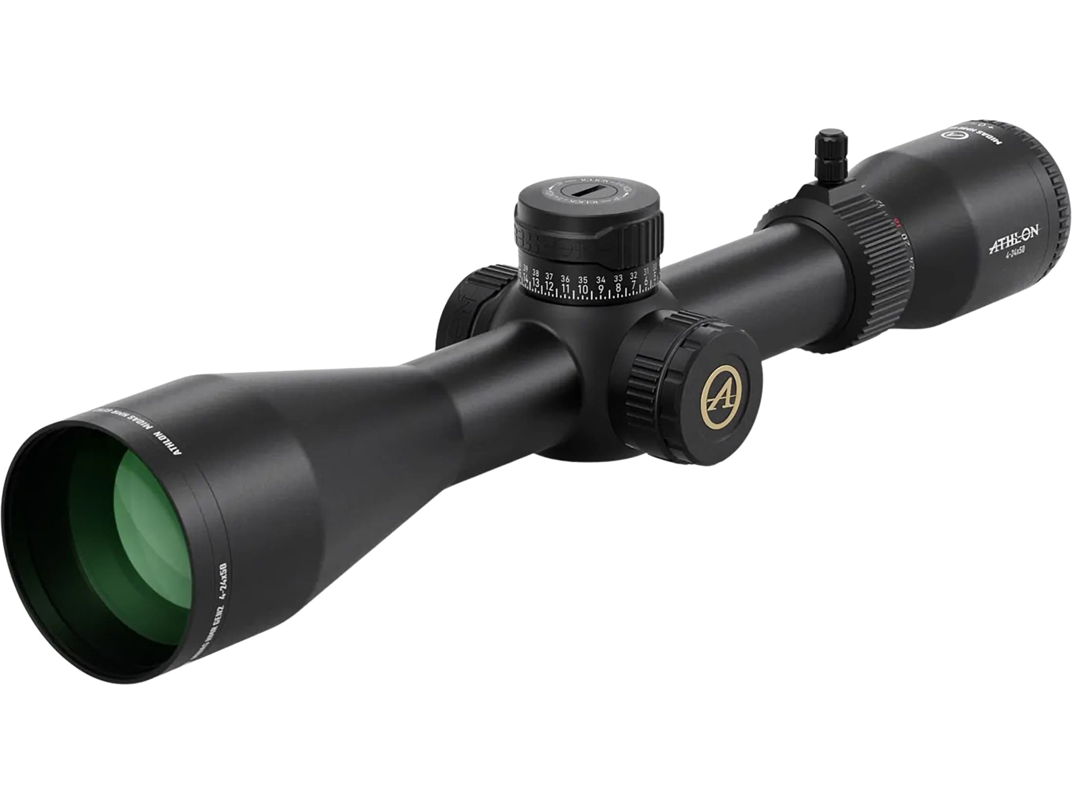 Athlon Optics Midas HMR Gen 2 Rifle Scope 30mm Tube 4-24x 50mm Illuminated APLR-H2 MOA Reticle Black