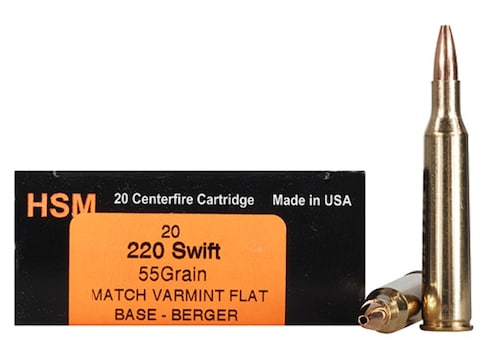 Hsm Varmint Gold Ammo 2 Swift 55 Grain Berger Varmint Hollow Point