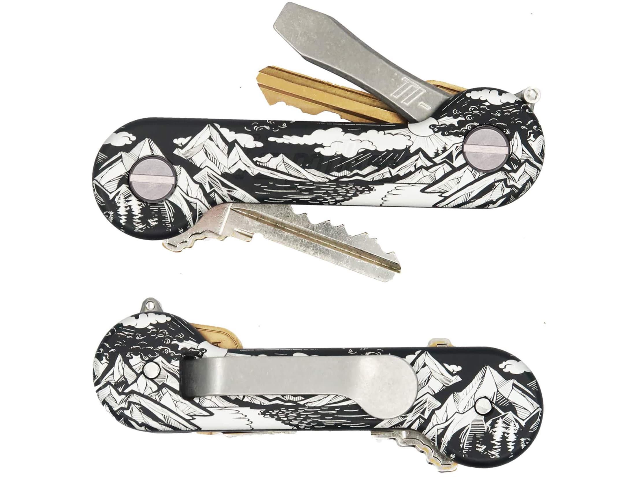 KeyBar Aluminum Black Anodized Sierra Key Tool Organizer