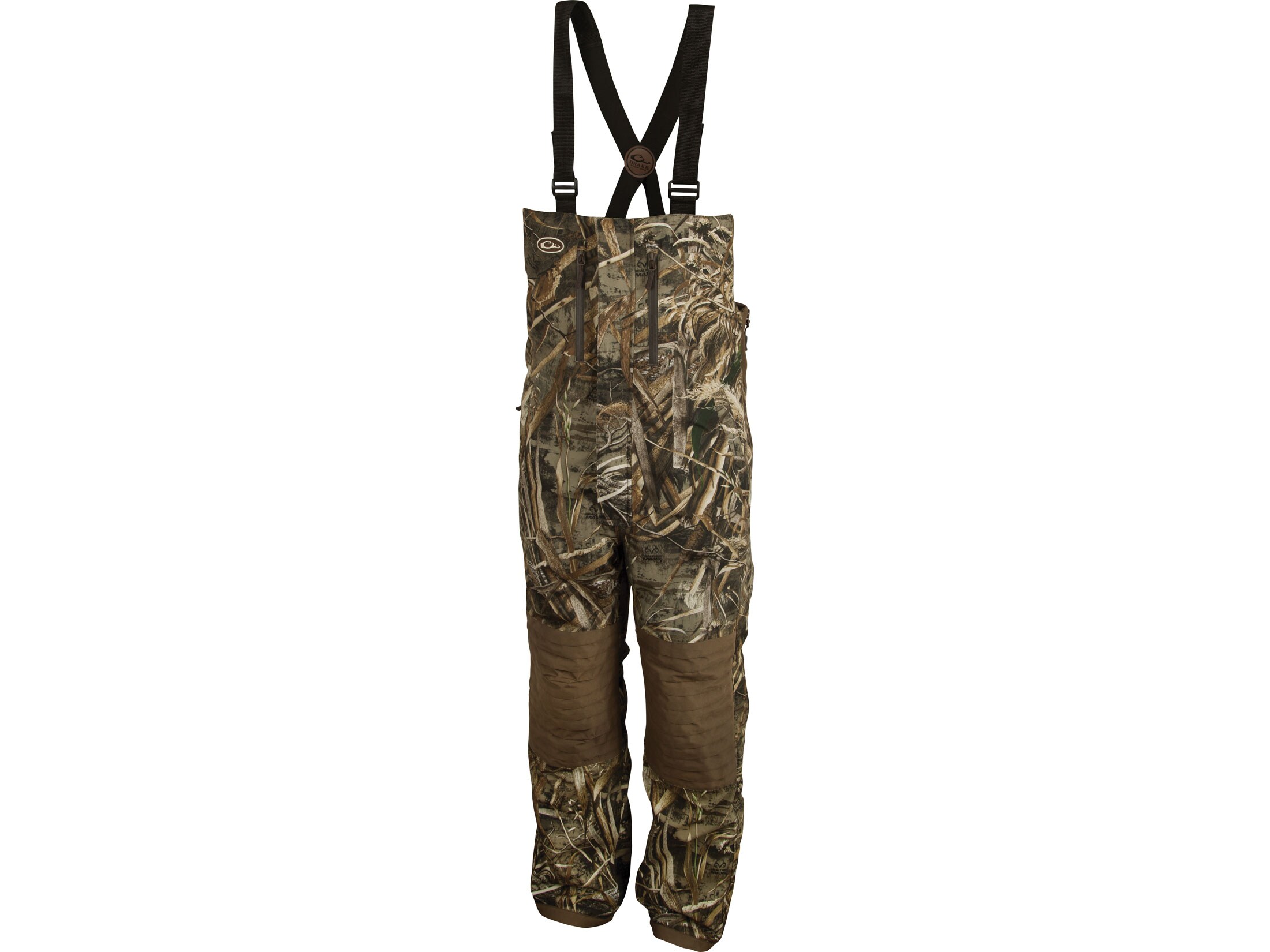 Drake Men's Guardian LST Bibs Polyester Mossy Oak Bottomland Camo XL