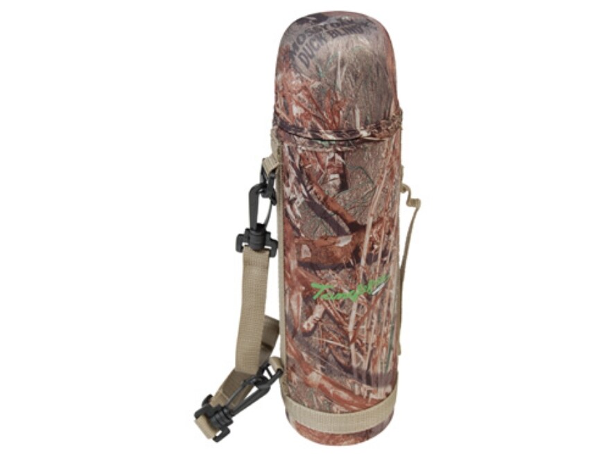 Tanglefree Thermos 32oz Neoprene Cover Mossy Oak Duck Blind Camo