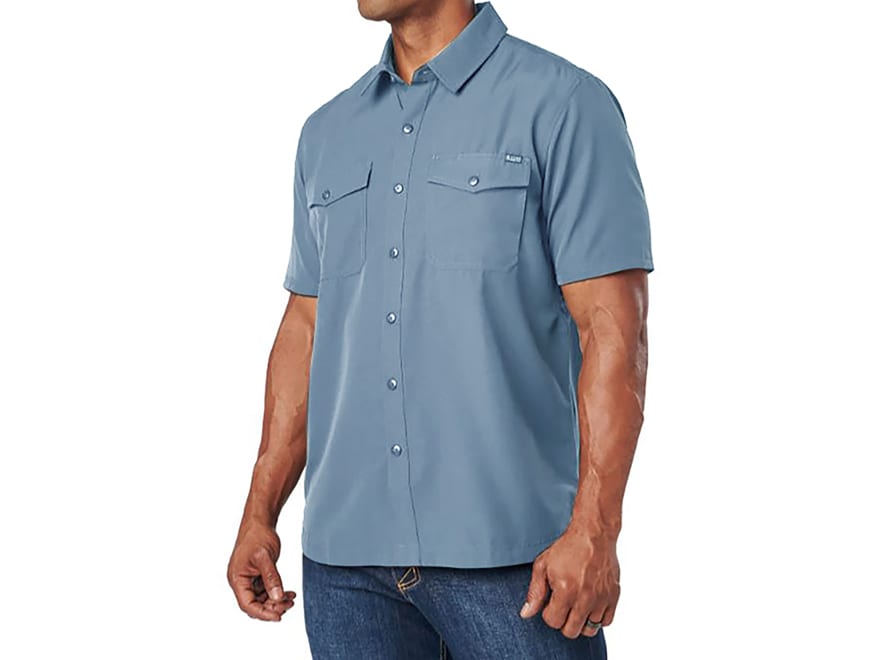5.11 Men's Marksman Short Sleeve Shirt Gray Blue 2XL