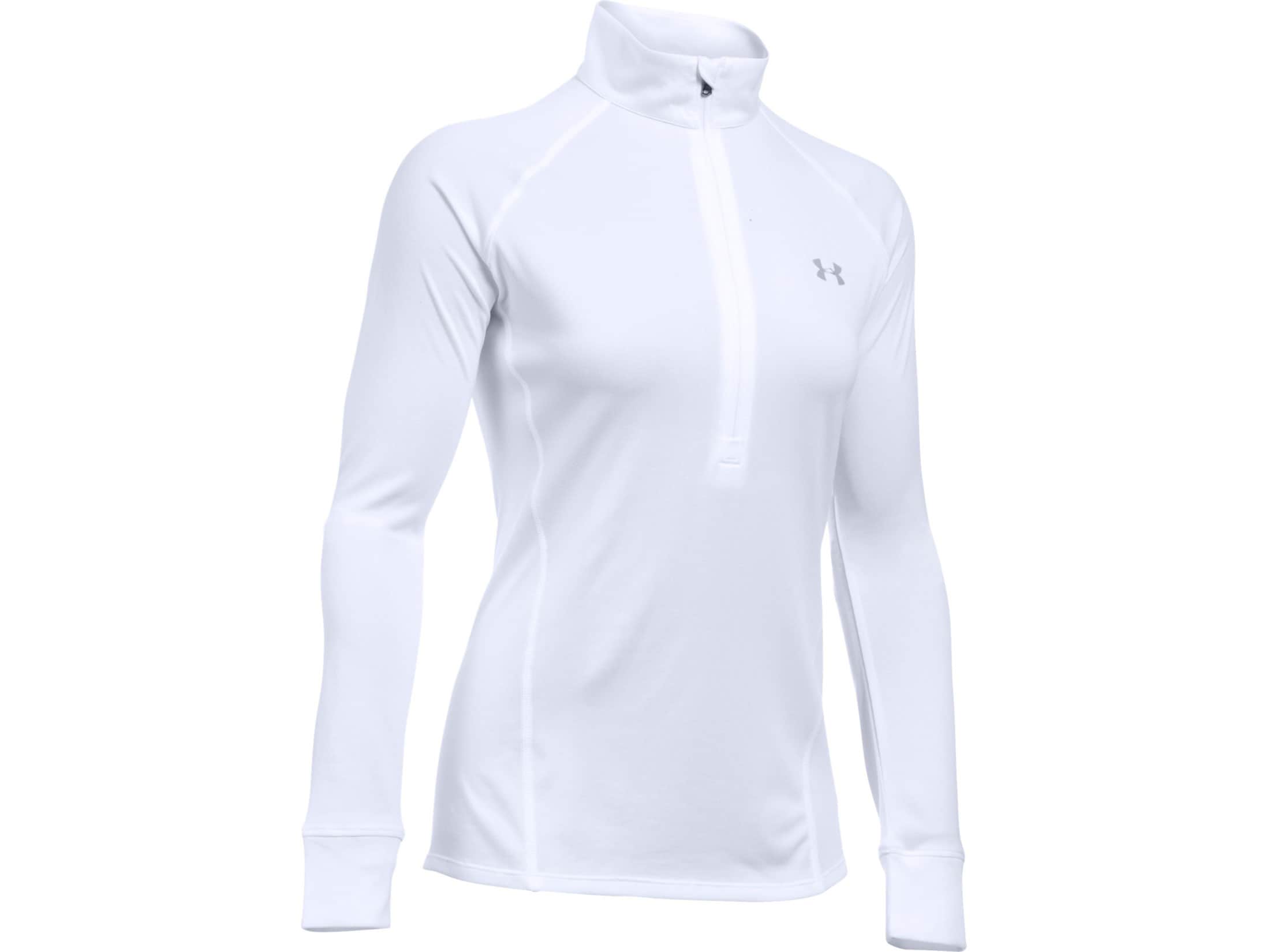 Under Armour Women's UA Tech 1/2 Zip Shirt Long Sleeve Polyester White