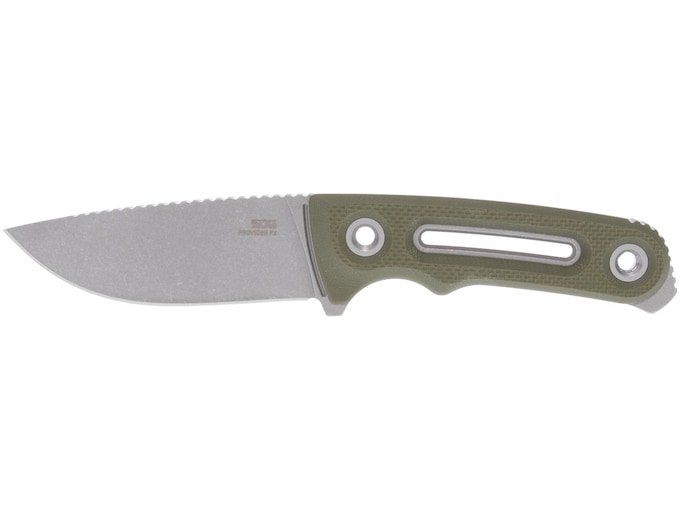 SOG Provider FX Fixed Blade Knife 2.8″ Drop Point CPM S35VN Satin Blade G-10 Handle OD Green