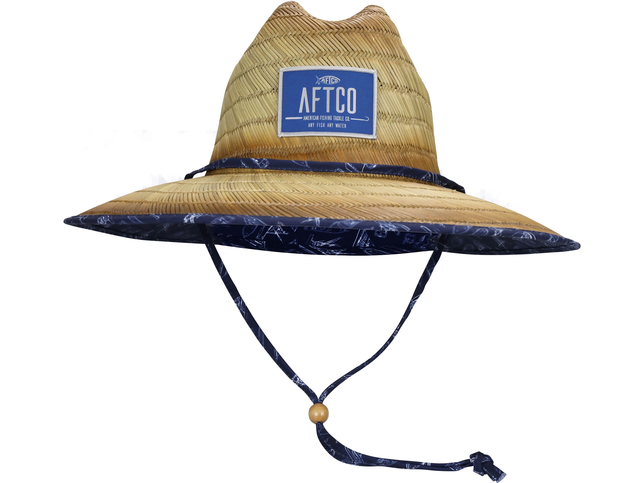 AFTCO Men\'s Gazebo Straw Hat Navy One Size Fits Most