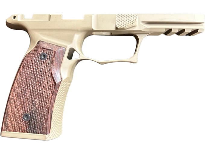 Sharps Bros Enhanced Grip Module Gen 2 Sig P365X Macro Manual Safety Aluminum Flat Dark Earth with Wenge Grips
