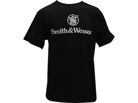 Smith & Wesson Men's Stacked Logo T-Shirt Short Sleeve Cotton Graphite