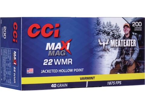 CCI Maxi-Mag MeatEater Special Edition Ammunition 22 Winchester Magnum Rimfire (WMR) 40...