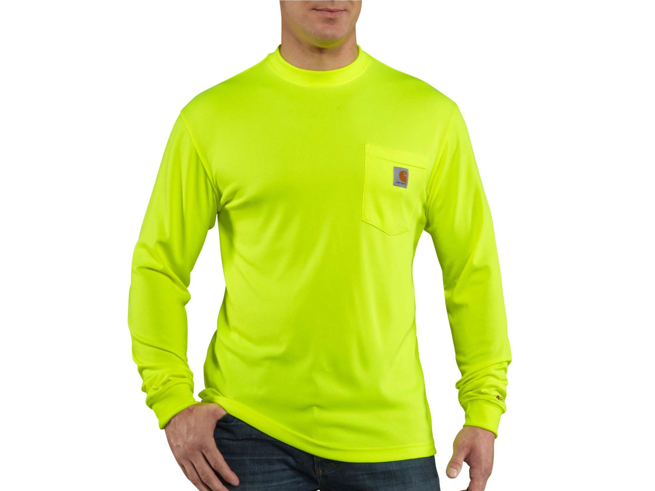 Carhartt Men's HV Force Color Enhanced Long Sleeve T-Shirt Polyester