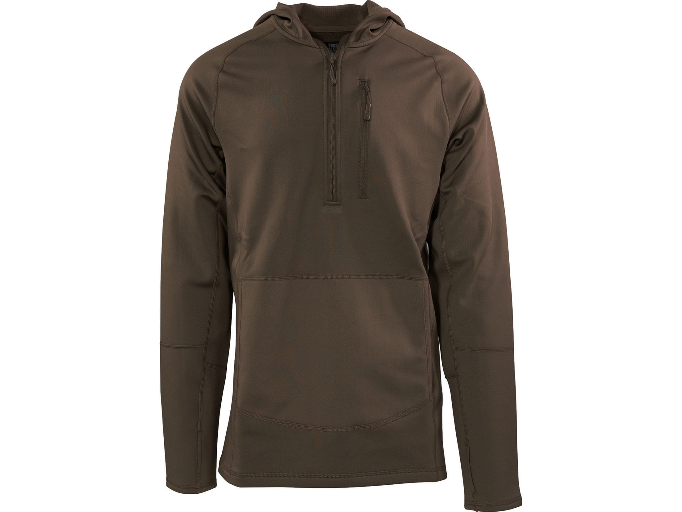 MidwayUSA Men's Grid Fleece Quarter Zip Hoodie Mossy Oak Original