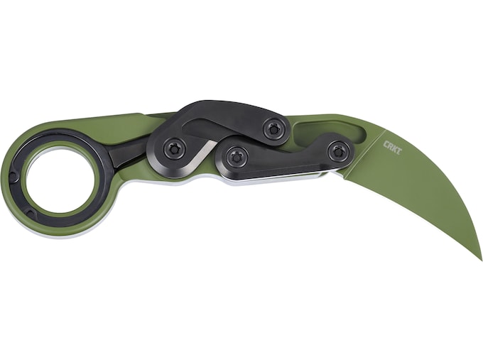 CRKT Provoke Pocket Knife 2.41″ Hawkbill D2 Cerakote Blade Aluminum Handle Multicam Bright Green