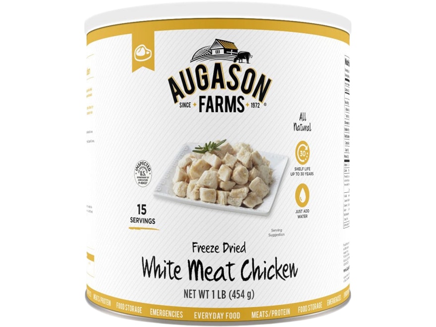 Augason Farms Freeze Dried White Meat Chicken #10 Can