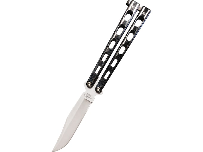 BEAR & SON BUTTERFLY KNIFE – 3.58″ GALAXY/SS CLIP POINT | USA Gun Store,