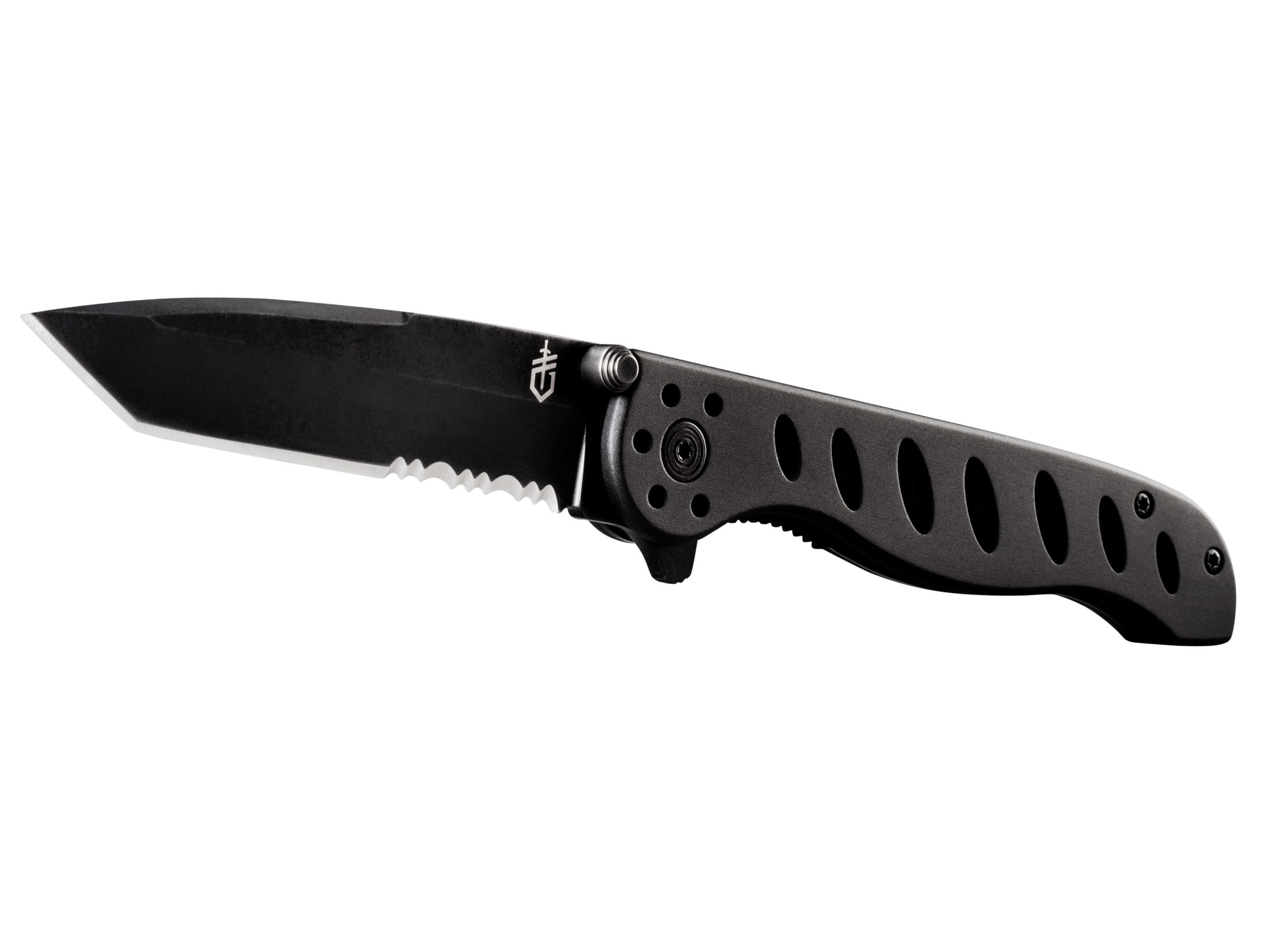 Gerber EVO Large Folding Knife 3.5 Serrated Tanto High Carbon Black SS