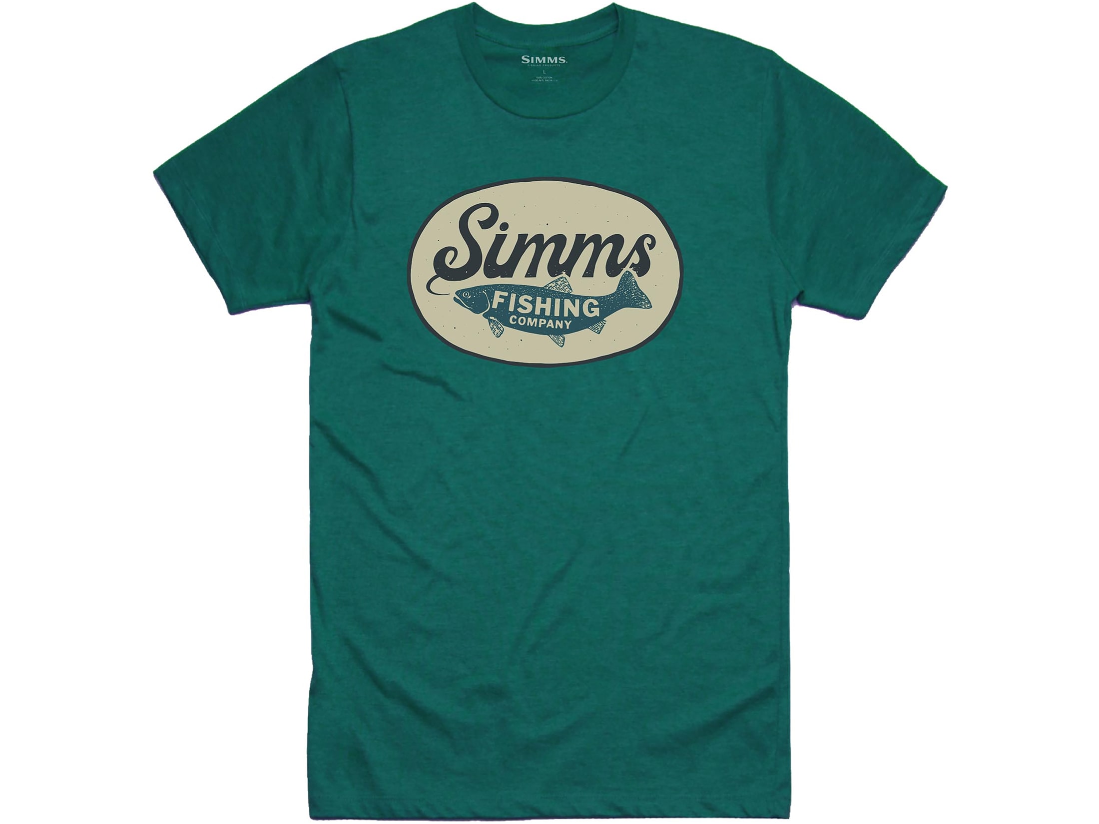 Simms Men's Trout Wander T-Shirt Dark Teal Heather Medium