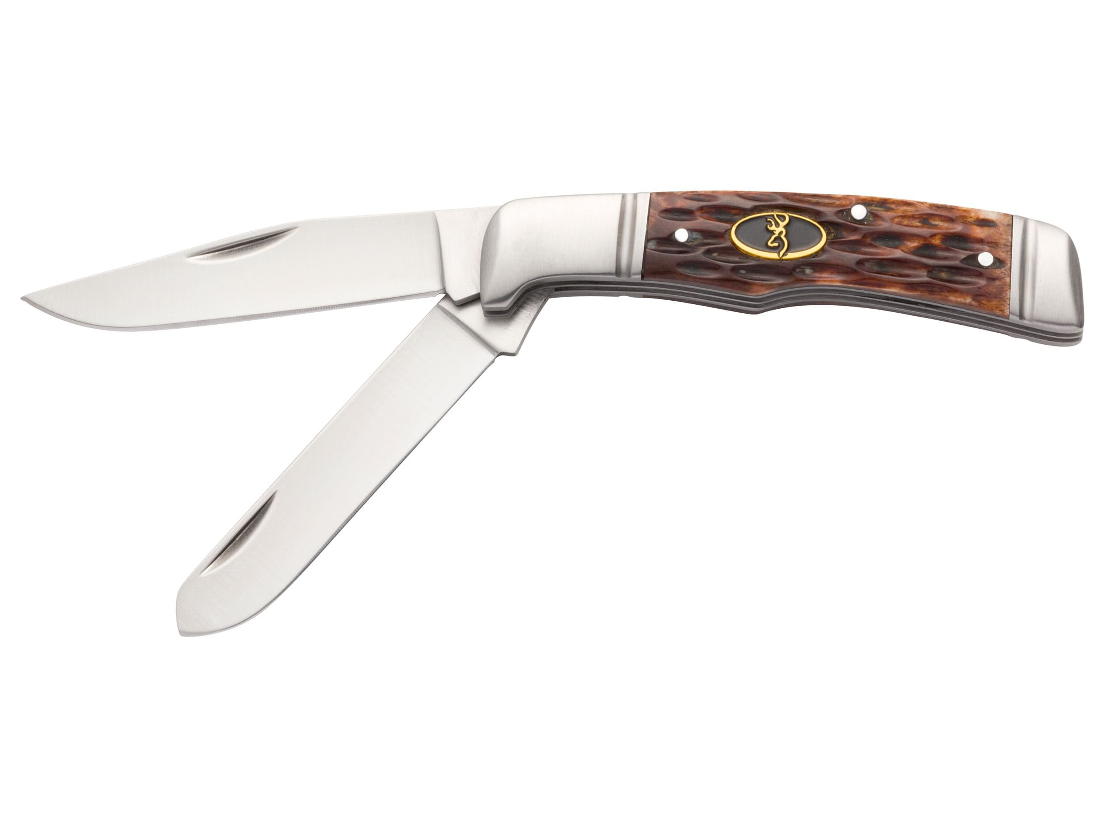 Browning Joint Venture Folding Knife 2 Clip Point 8Cr13MoV SS Blades